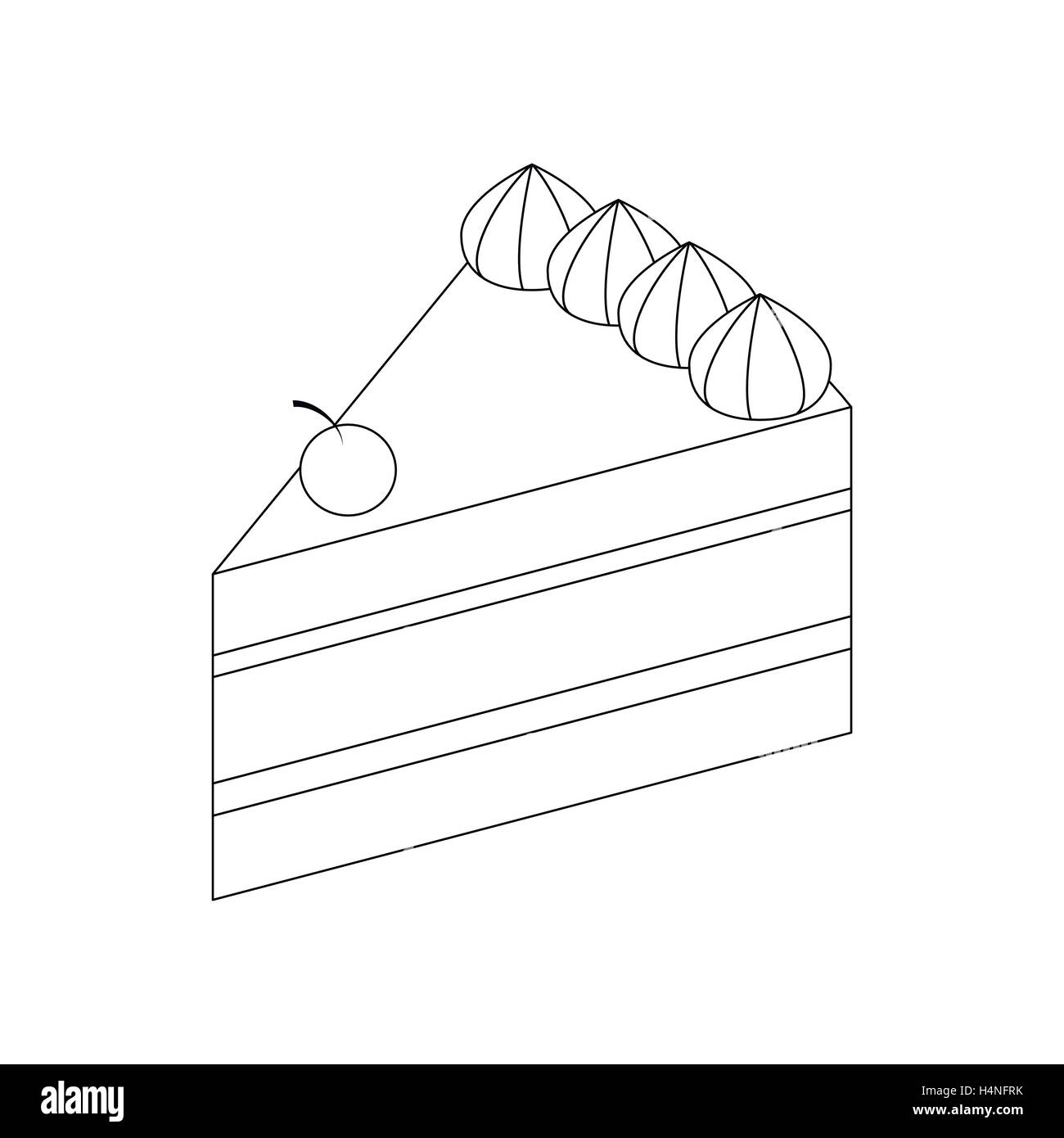 Cake Icon Isometric 3d Style Banque D Image Et Photos Alamy