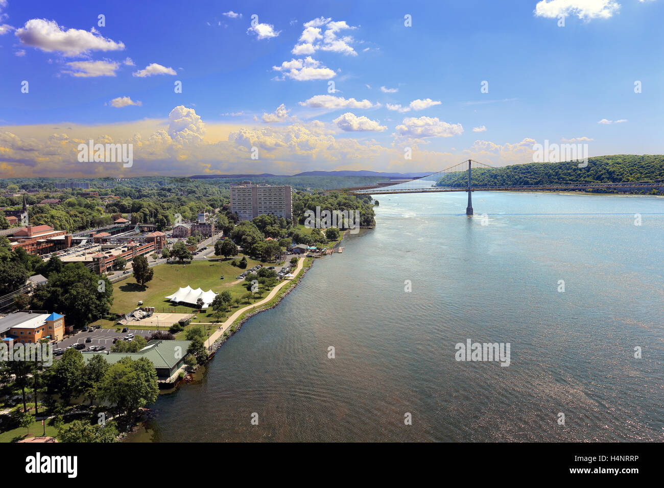 La rivière Hudson Poughkeepsie New York Banque D'Images