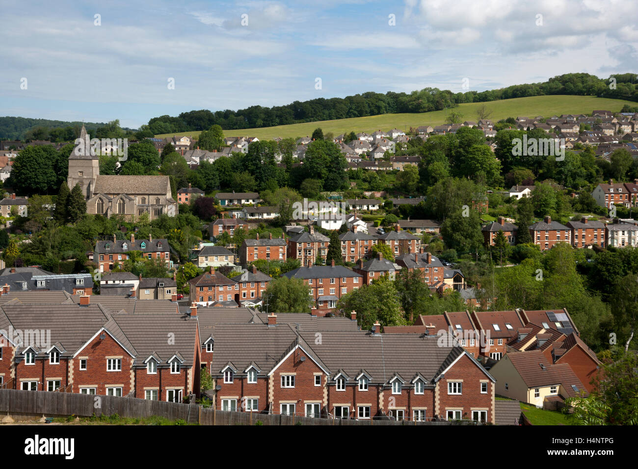 Vue sur la ville de Stroud, Gloucestershire, Cotswolds, Royaume-Uni Banque D'Images