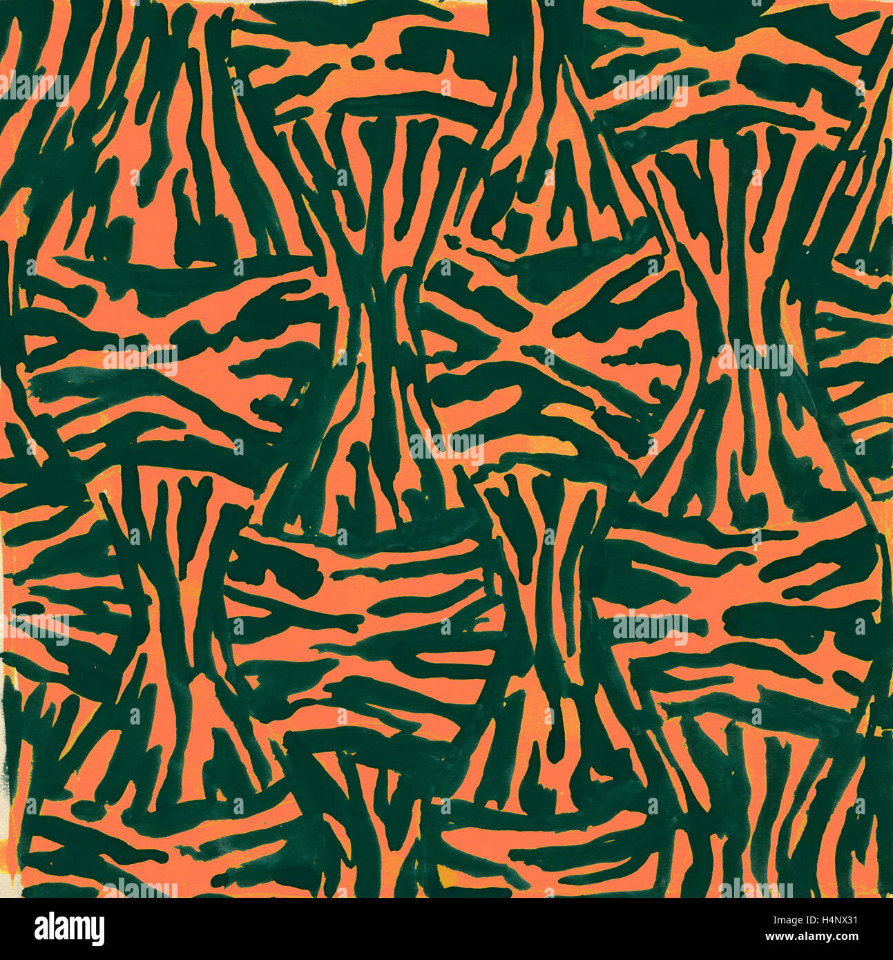 Leo Lipi, peintre abstrait des peintures aux couleurs éclatantes. Leo Lipi son travail est lié à l'expressionnisme abstrait Banque D'Images