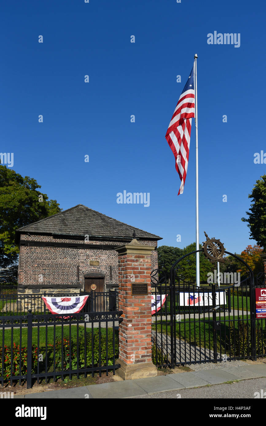 USA Pittsburgh PA Pennsylvania Fort Pitt Blockhouse Point State Park dans le long du sentier du patrimoine de Trois Rivières à Fort Duquesne Banque D'Images