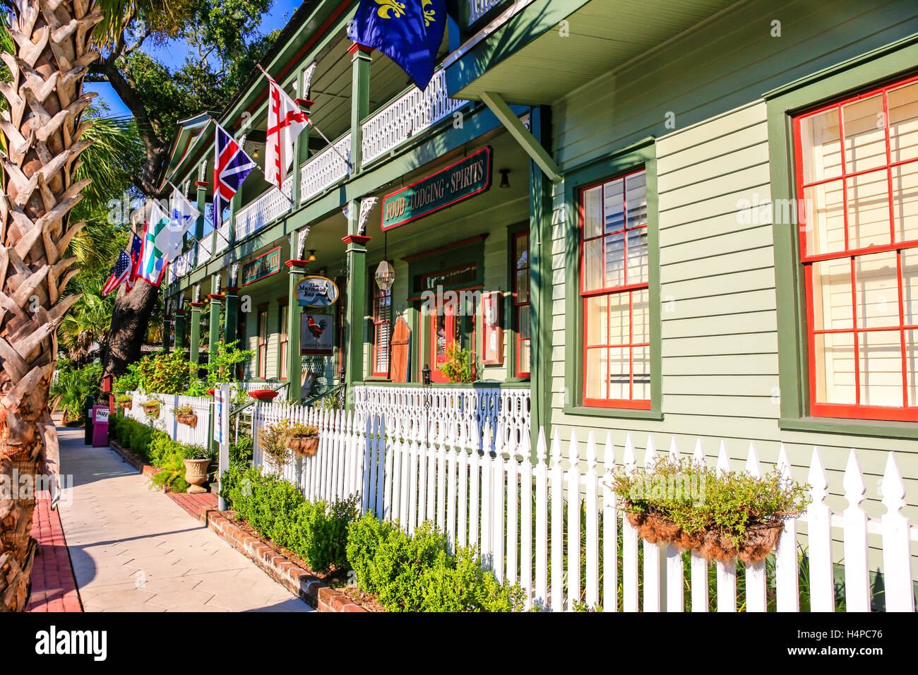 Florida House Inn sur S 3e rue dans le quartier historique de Fernandina Beach City en Floride Banque D'Images