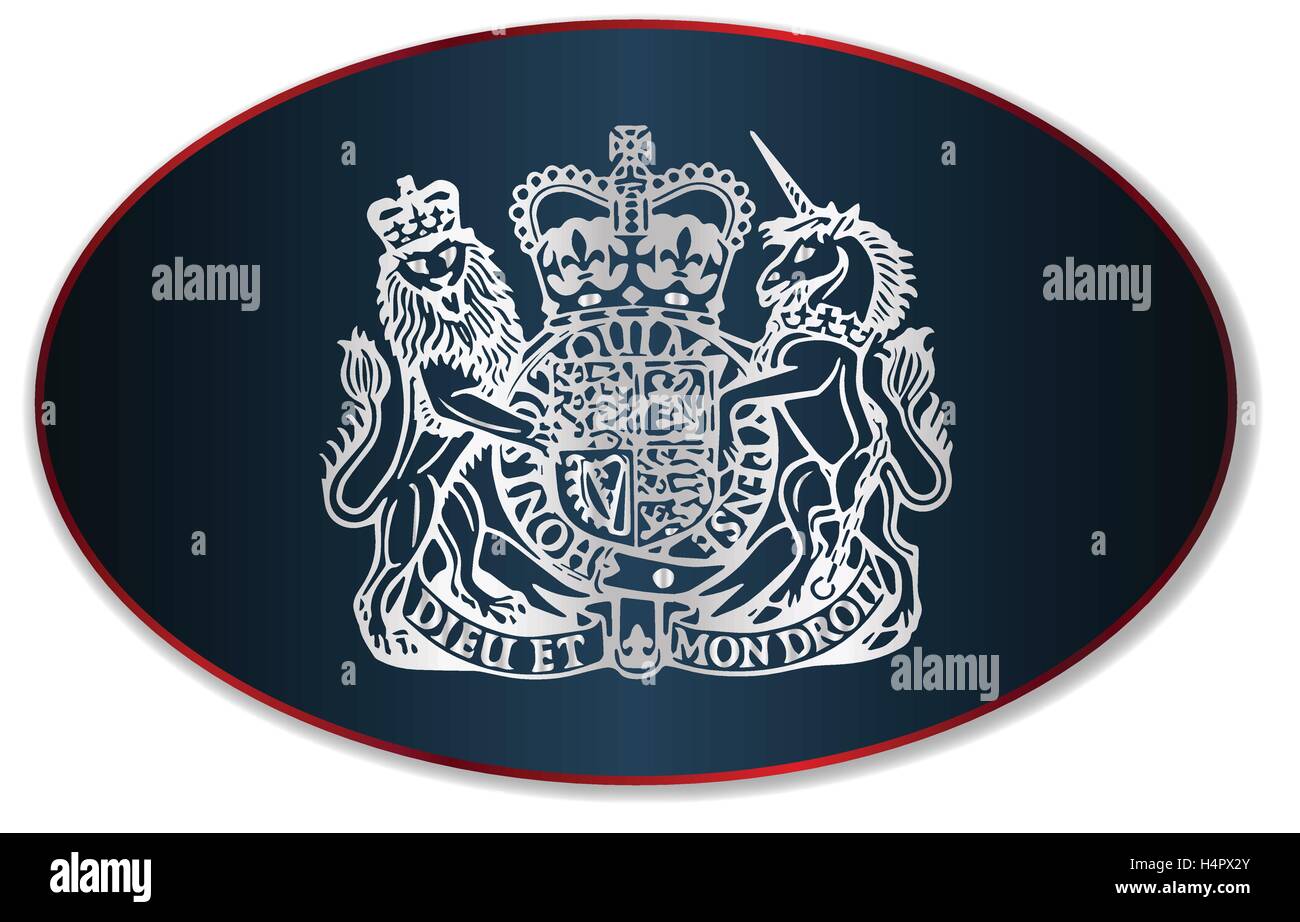 Armoiries de britannique tel qu'utilisé par l'Organisation des royaumes Premier ministre Illustration de Vecteur