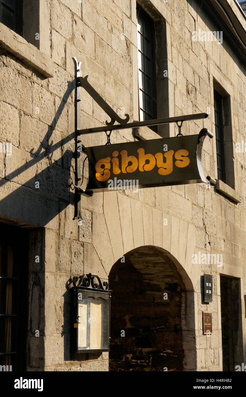 Gibbys restaurant dans le Vieux Montréal, Québec, Canada Banque D'Images