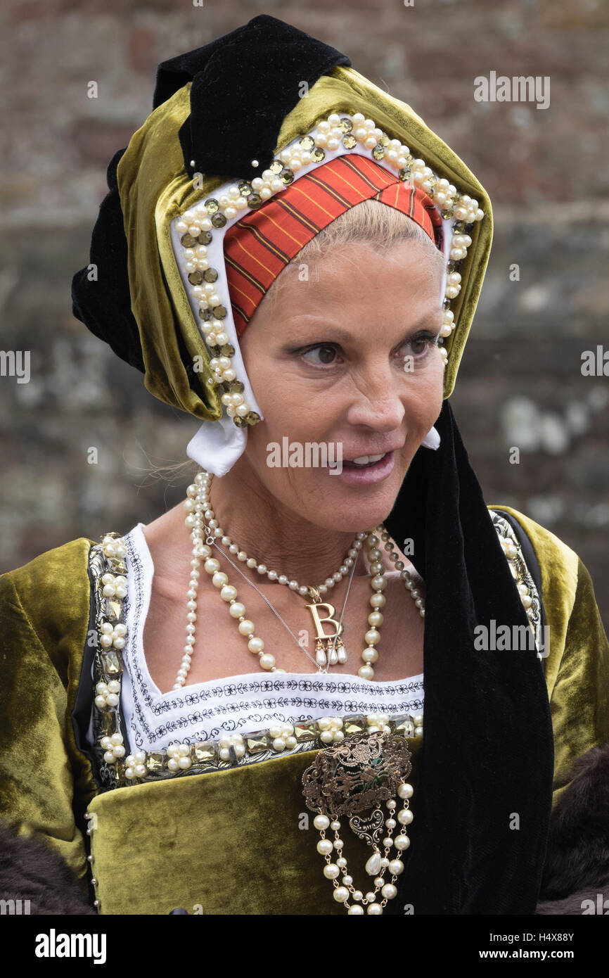 Événement de reconstitution médiévale au château de Berkeley dans le Gloucestershire, Angleterre Banque D'Images