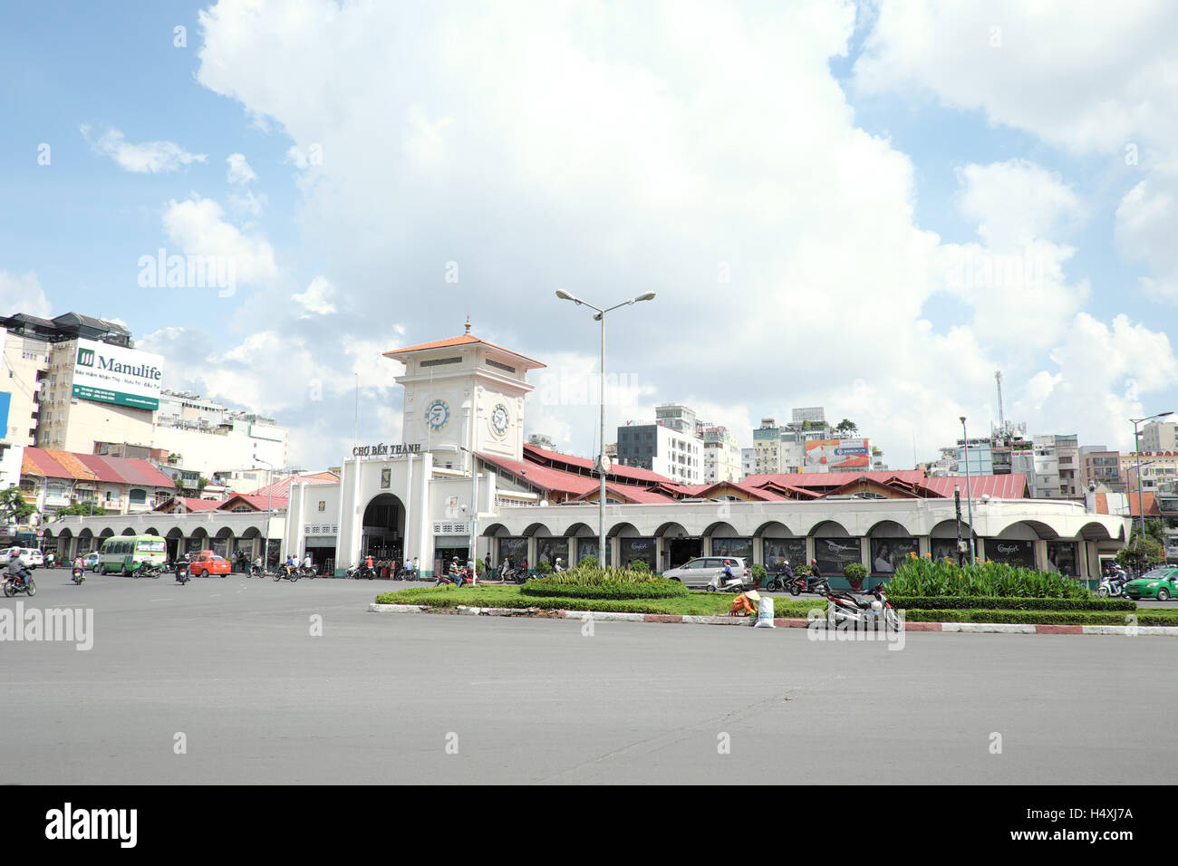 Le marché Ben Thanh à Hô Chi Minh ville, Viet Nam Banque D'Images