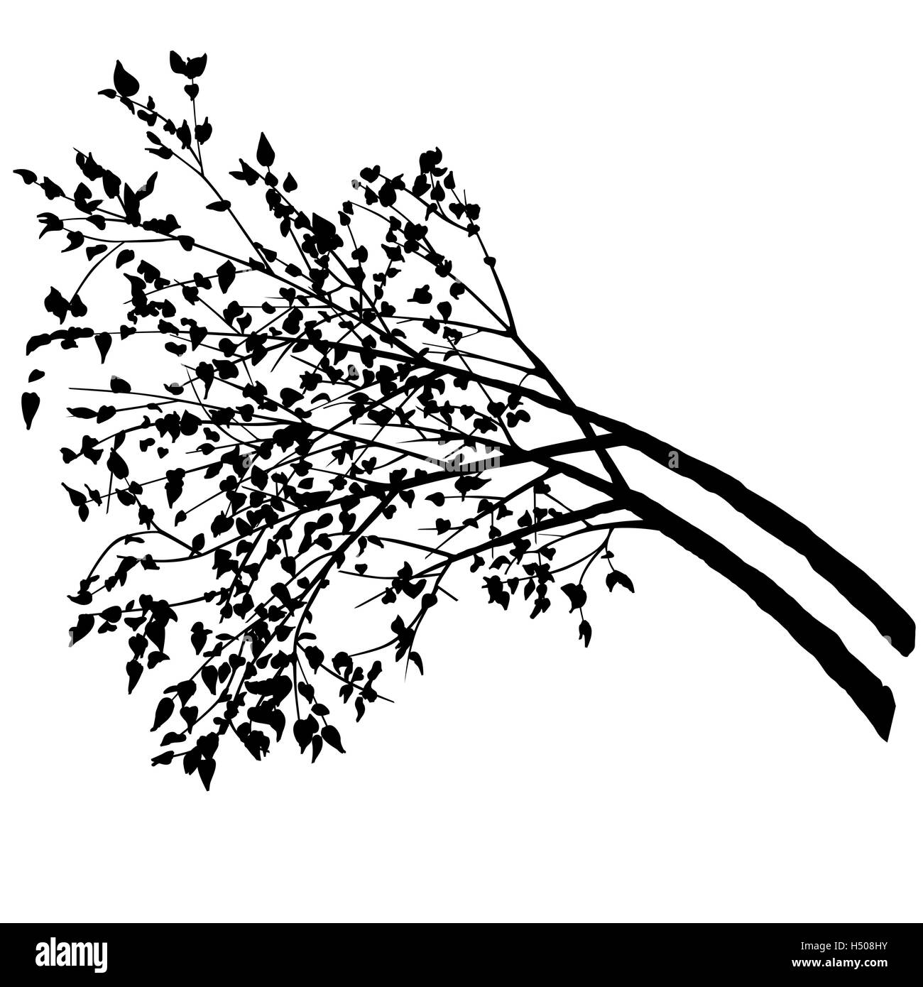 Silhouette de l’arbre Illustration de Vecteur