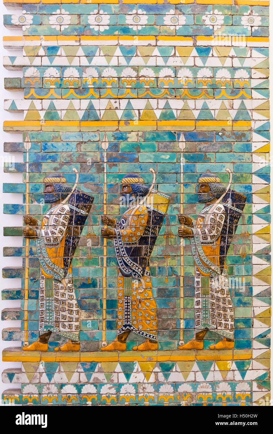 L'île des Musées, Musée de Pergame assyrienne ancienne frise en céramique en Allemagne, Berlin, Site du patrimoine mondial de l'UNESCO Banque D'Images