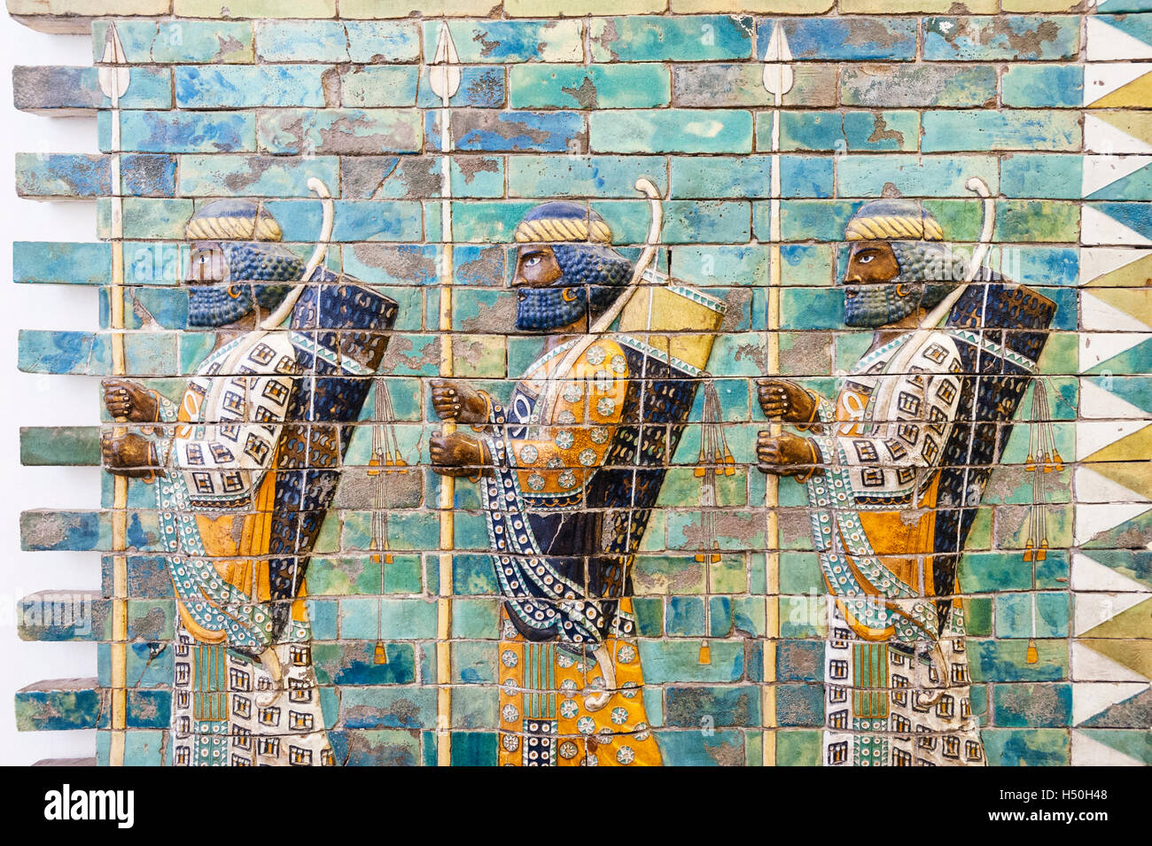 L'île des Musées, Musée de Pergame assyrienne ancienne frise en céramique en Allemagne, Berlin, Site du patrimoine mondial de l'UNESCO Banque D'Images