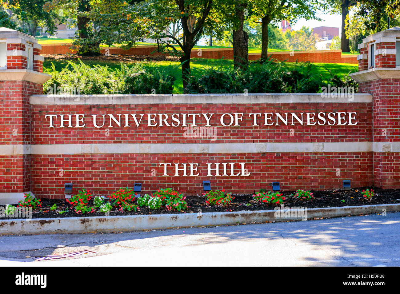L'Université du Tennessee à Knoxville mur d'entrée Banque D'Images