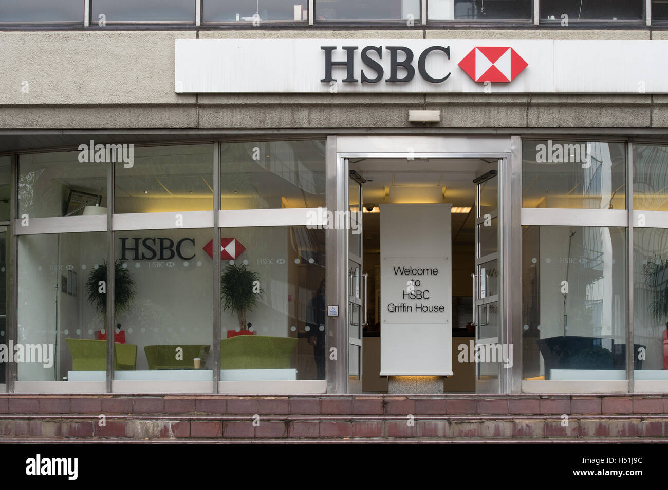 Griffin House, siège de la HSBC à Sheffield où 600 licenciements ont été annoncés en juin 2016 Banque D'Images