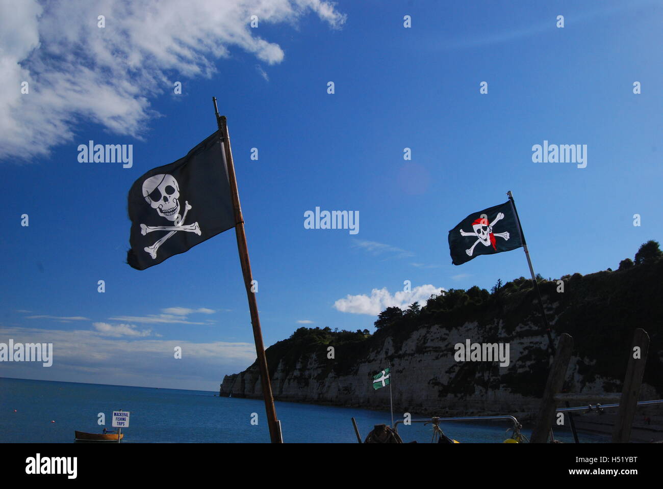 drapeaux de pirate Banque D'Images