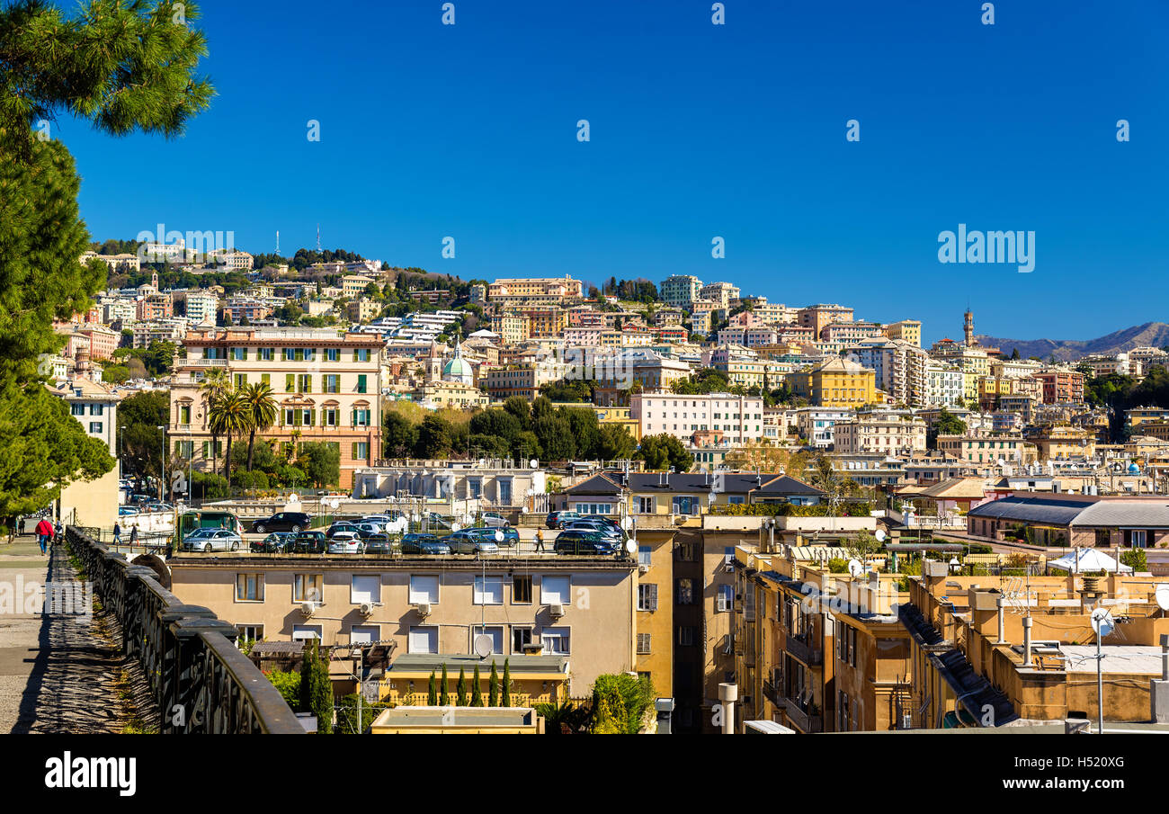 Vue de la ville de Gênes, Ligurie - Italie Banque D'Images