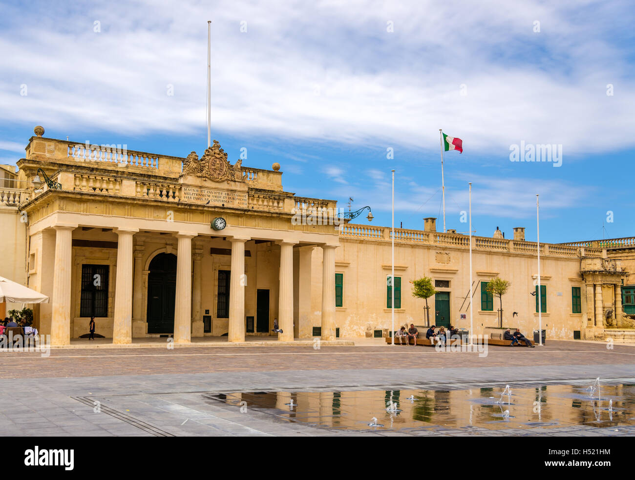 Le principal bâtiment de la garde à Valletta - Malte Banque D'Images