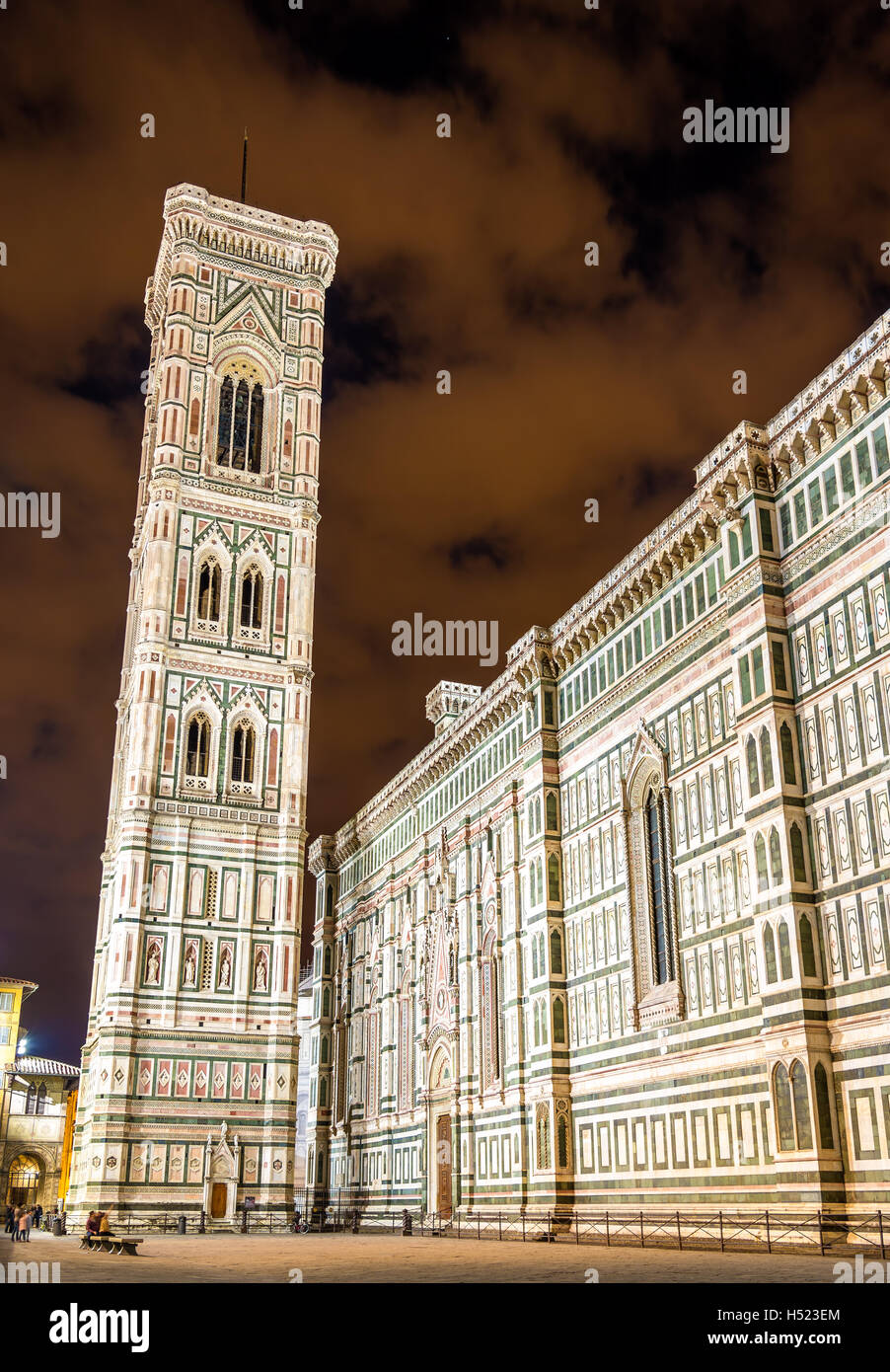 Le Campanile de Giotto à la cathédrale de Florence - Italie Banque D'Images