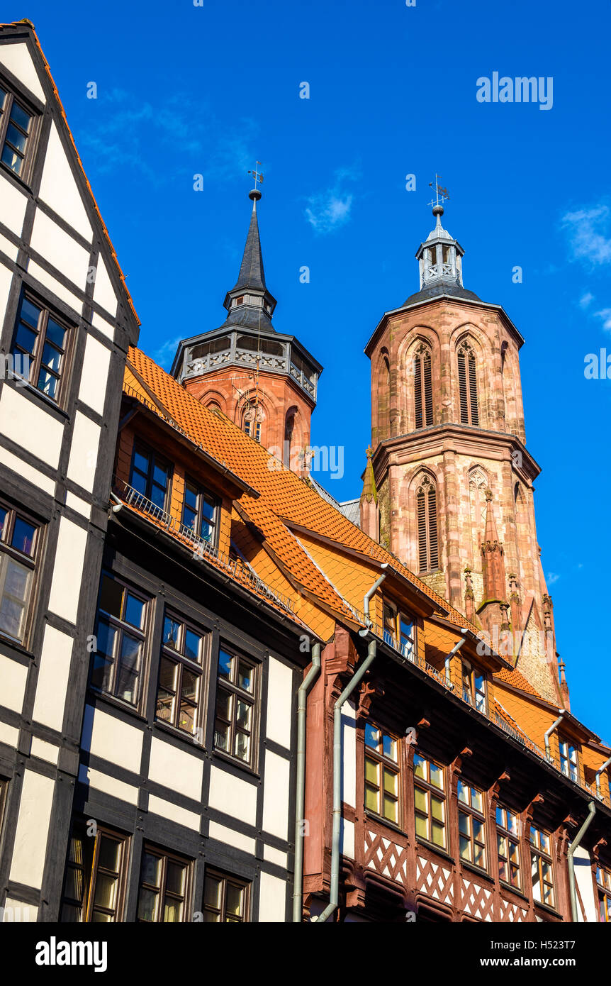Vue de l'église en Johannis - Gottingen, Allemagne Basse-saxe Banque D'Images Vue de l'église en Johannis - Gottingen, Allemagne Basse-saxe Banque D'Images