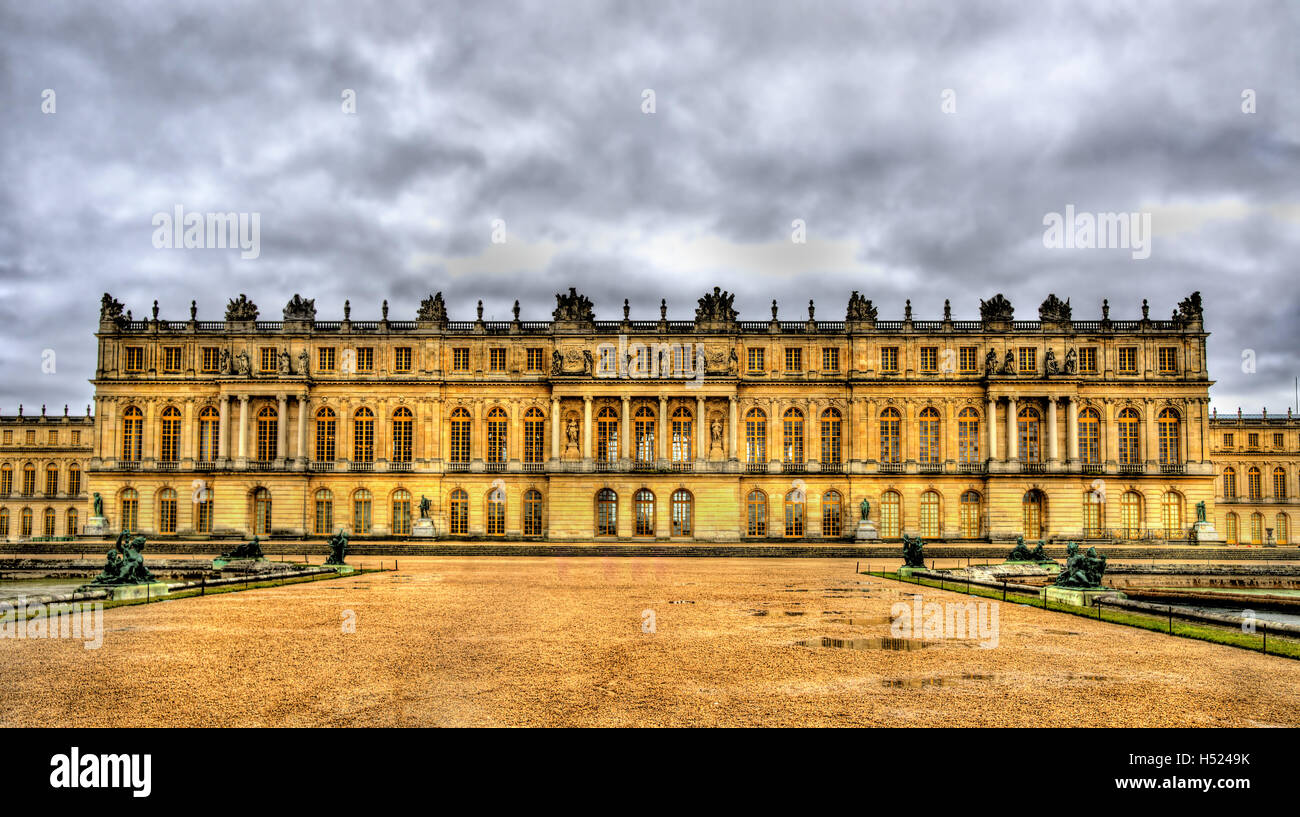 Vue sur le Palais de Versailles - France Banque D'Images