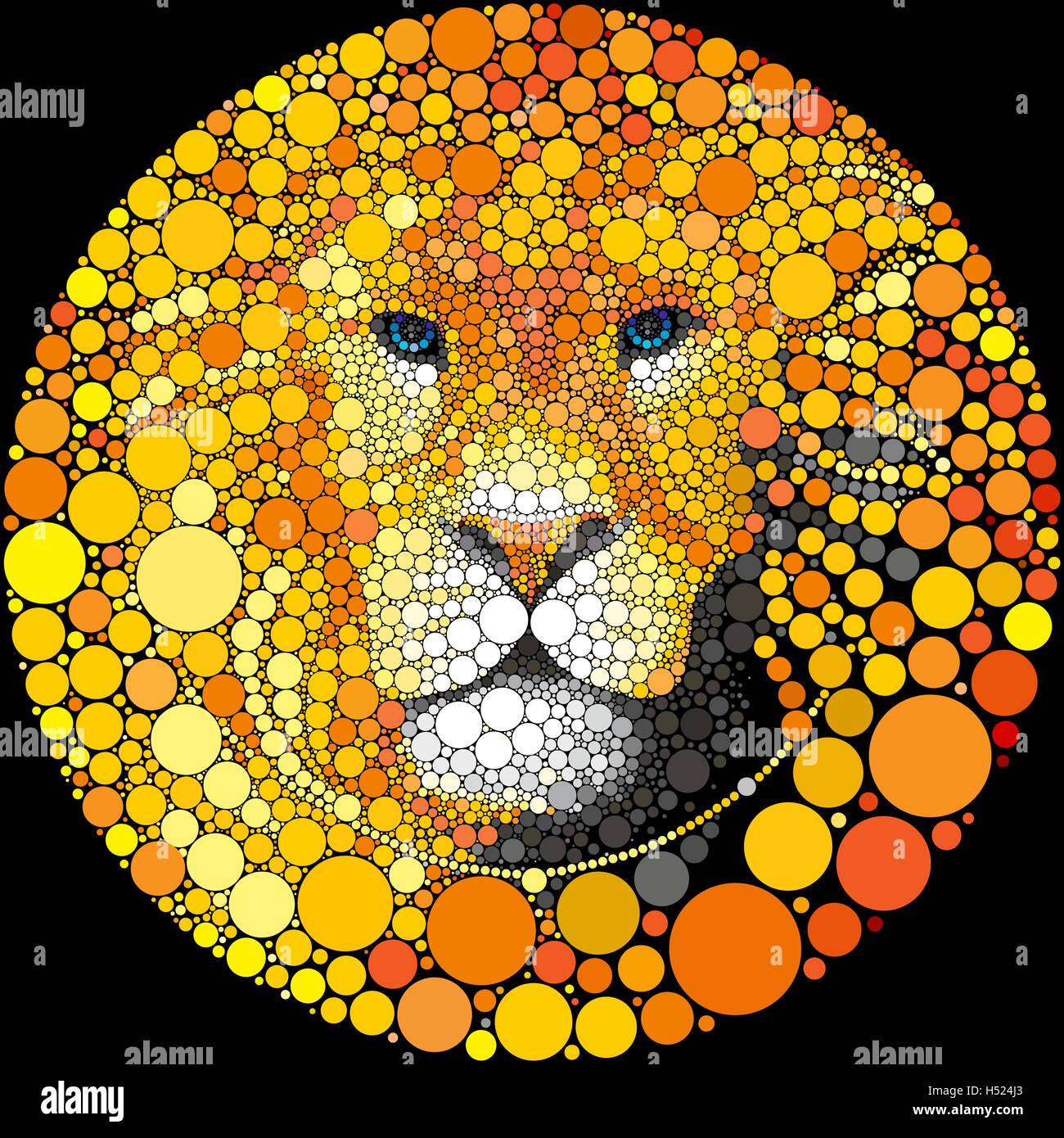 Crinière de lion Portrait prédateur Abstract Vector Illustration Animal Chat Sauvage Illustration de Vecteur