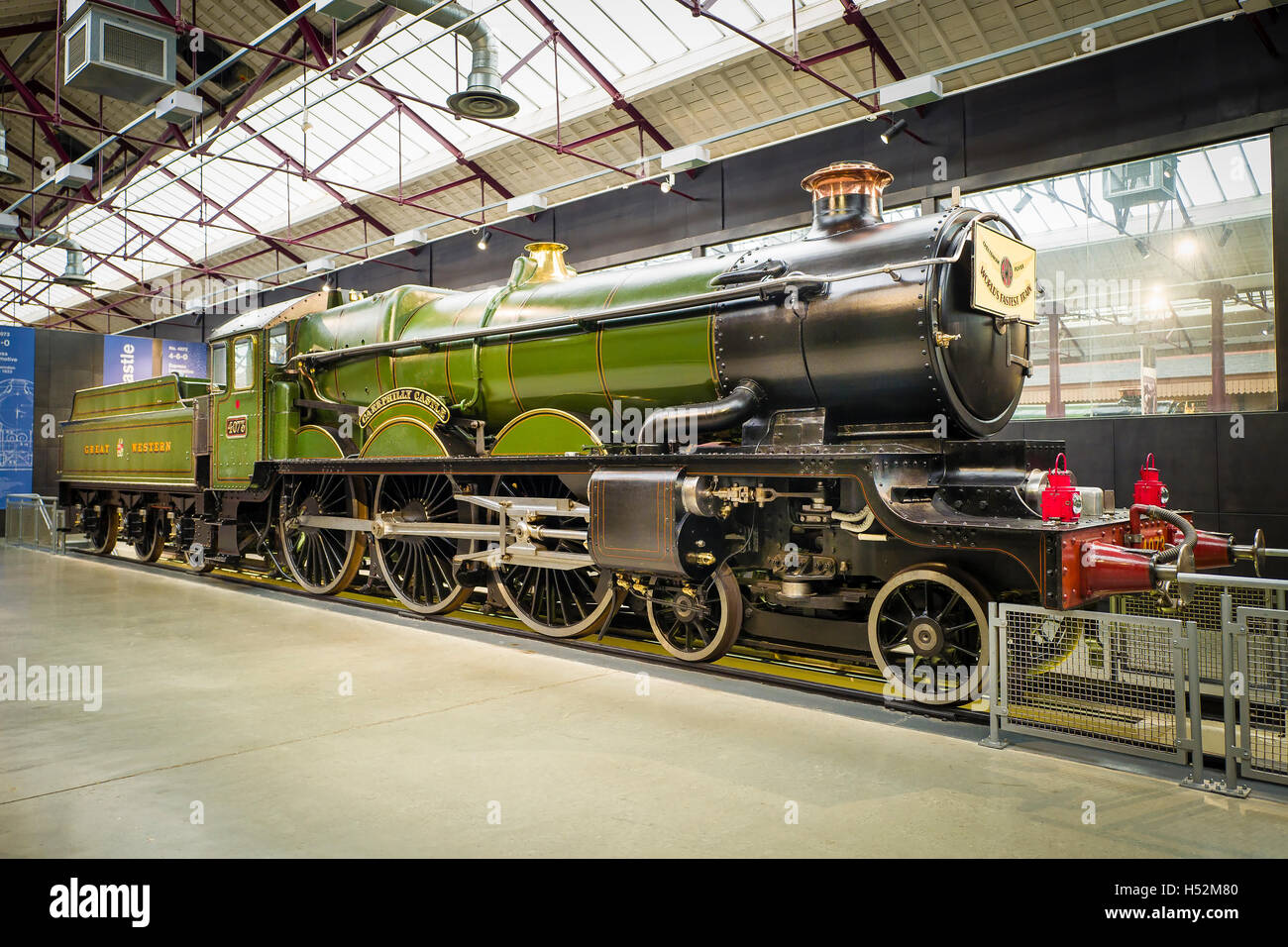 Locomotive à vapeur GWR château de Caerphilly dans Steam Museum à Swindon UK Banque D'Images