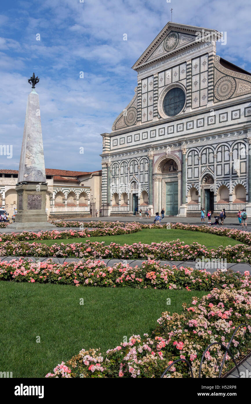 Santa Maria Novella - Florence, Italie, la première grande basilique de Florence, et est la ville principale de l'église dominicaine. Le s Banque D'Images