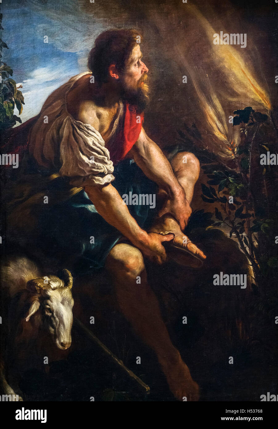 Moïse et le buisson ardent Banque de photographies et d’images à haute