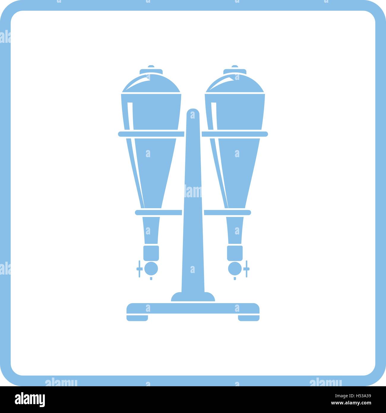 Siphon Soda l'icône de l'équipement. Design cadre bleu. Vector illustration. Illustration de Vecteur