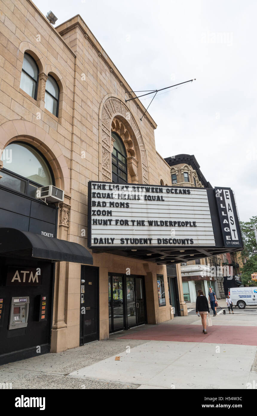 Village à l'est l'industrie du cinéma dans la ville de New York, anciennement le théâtre d'art de Louis N. Jaffe (théâtre d'Art de yiddish Yiddish/gens Theatre) Banque D'Images