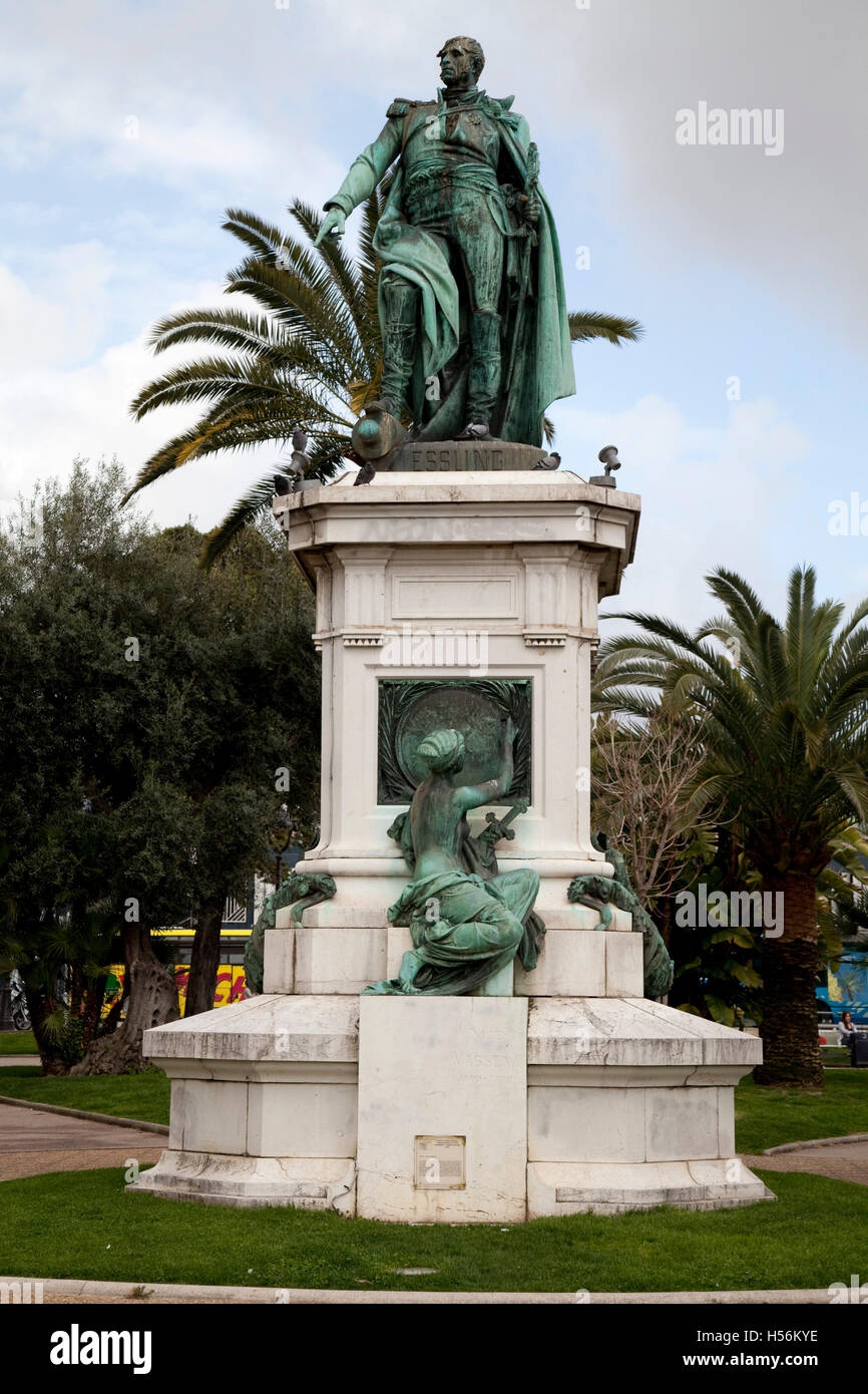 Statue d'André Masséna, monument, Nice, Côte d'Azur, France, Europe Banque D'Images