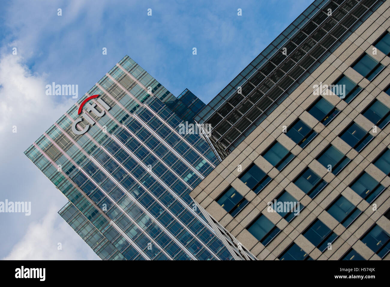 Immeuble de bureaux de Citi à Canary Wharf, dans les Docklands de Londres Banque D'Images