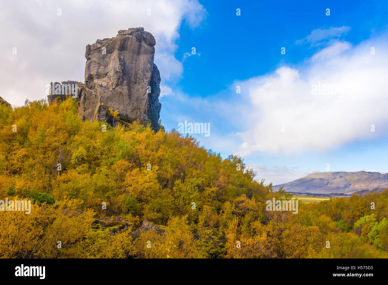 Thorsmork, une crête de montagne entre les glaciers Tindfjallajokull Eyjafjallajokull et dans le sud de l'Islande. Banque D'Images