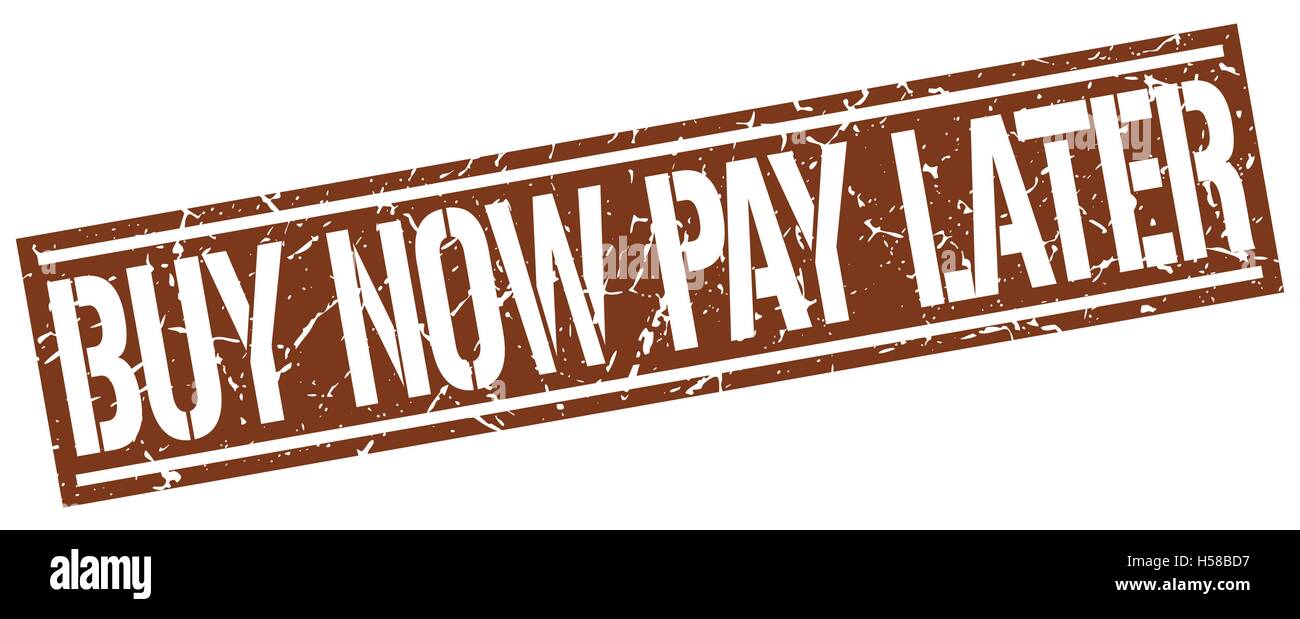 Achetez maintenant, payez plus tard square grunge stamp Illustration de Vecteur