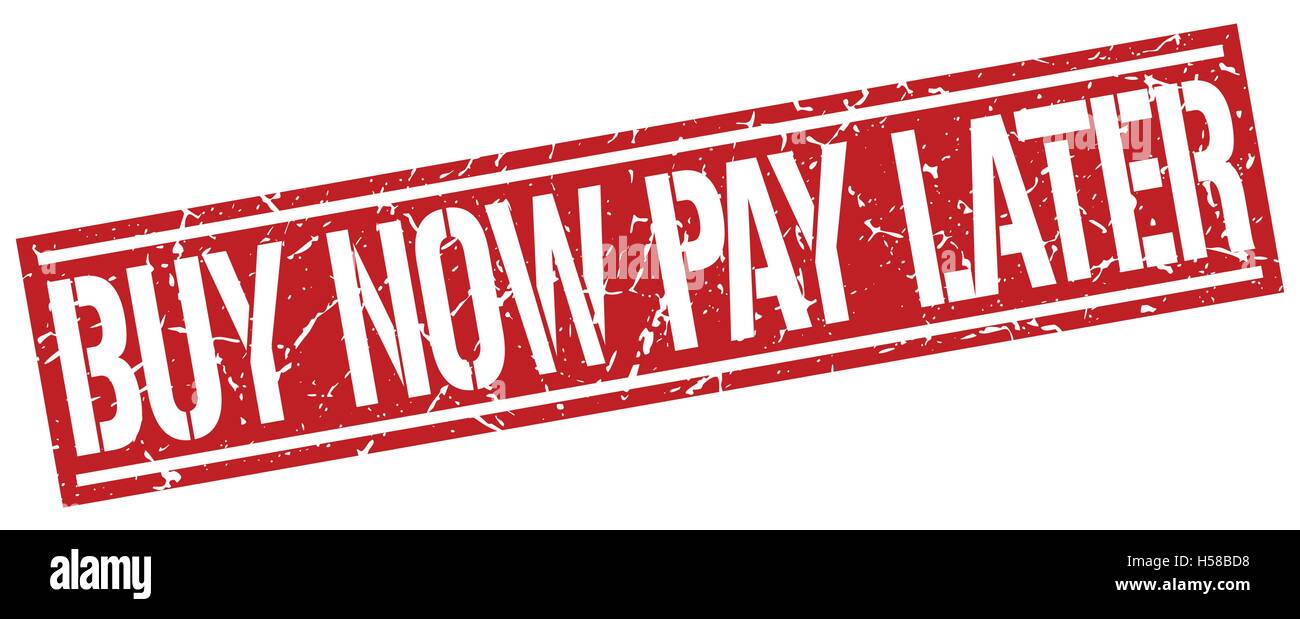 Achetez maintenant, payez plus tard square grunge stamp Illustration de Vecteur