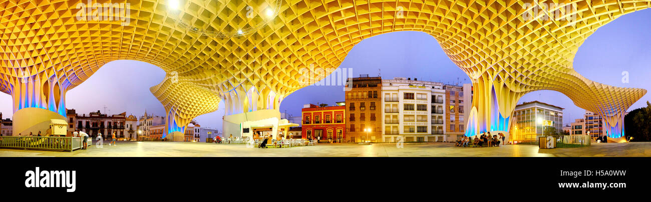 Metropol Parasol de La Encarnacion Square, Séville, Espagne Banque D'Images