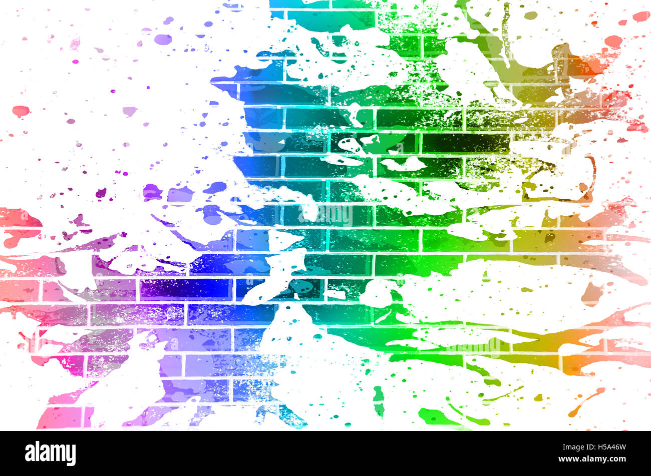 Brickwall texture background avec multicolor Banque D'Images