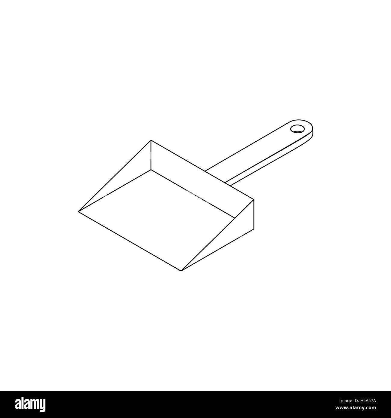 L'icône porte-poussière, style 3D isométrique Illustration de Vecteur