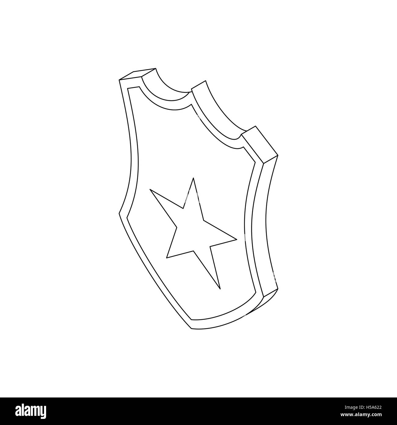 Icône de l'insigne de police en 3D isométrique style Illustration de Vecteur
