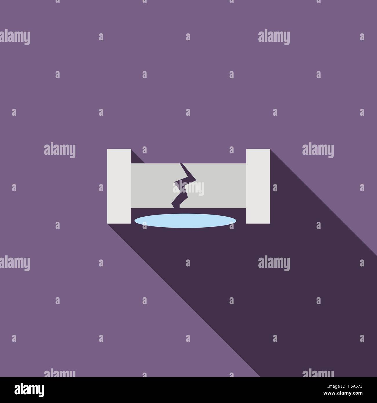 Rupture de tuyau Banque d'images vectorielles - Alamy