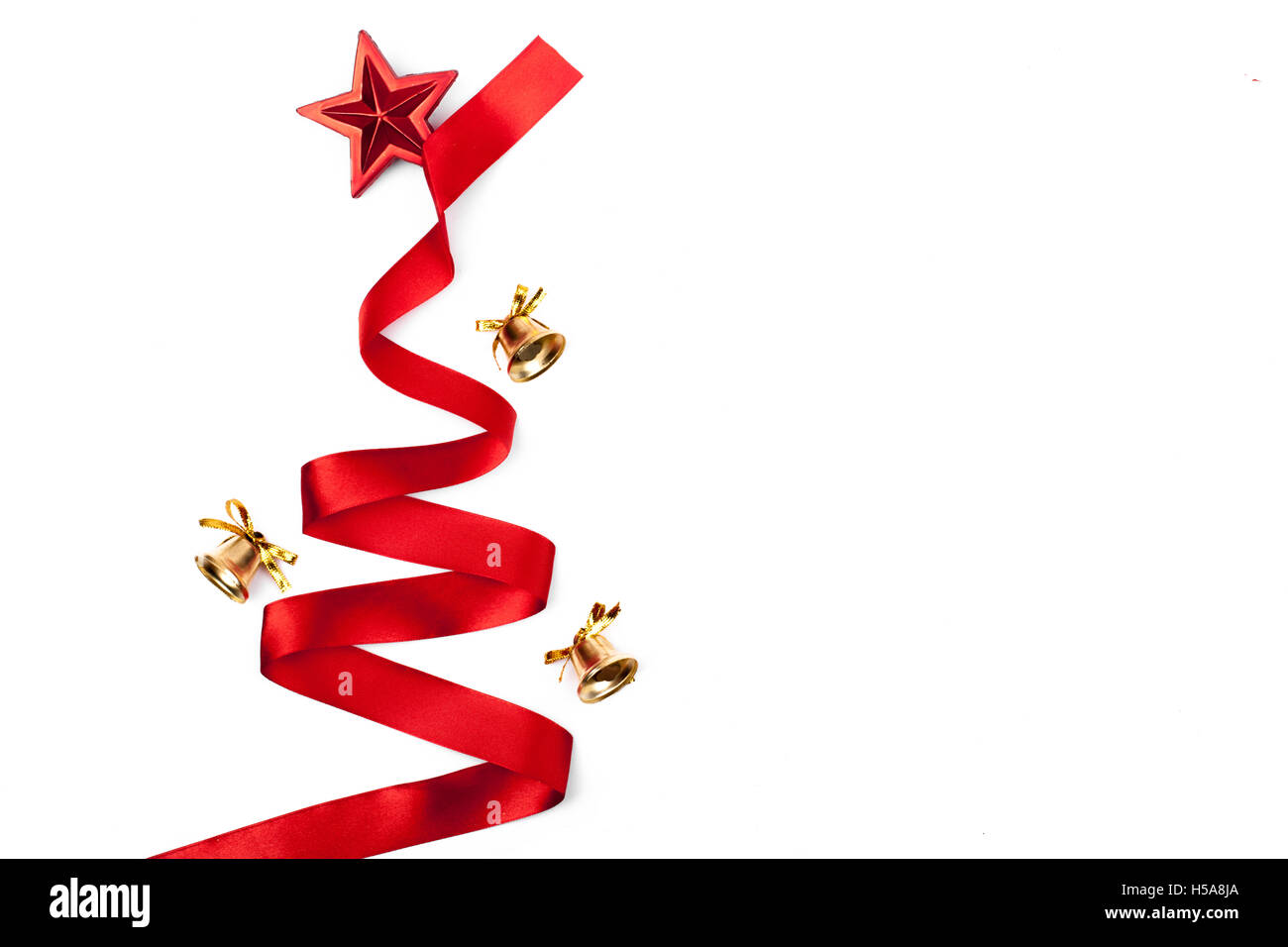 Arbre de Noël de ribbon background Banque D'Images