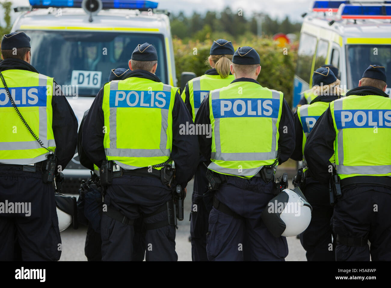 Police anti-émeute Banque D'Images