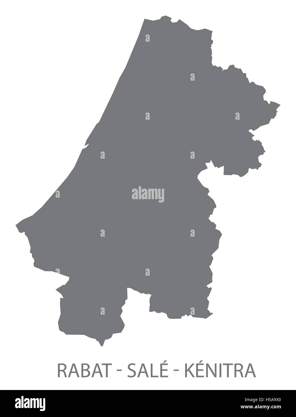 Rabat - Vente - Kenitra Maroc Carte gray Illustration de Vecteur