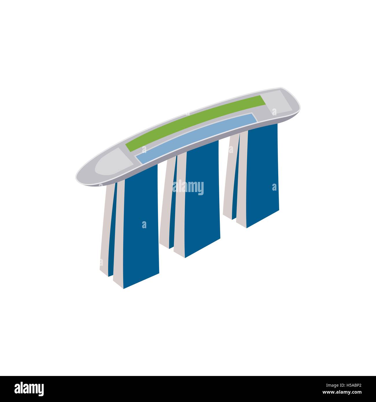 Marina Bay Sands Hotel icône à Singapour Illustration de Vecteur