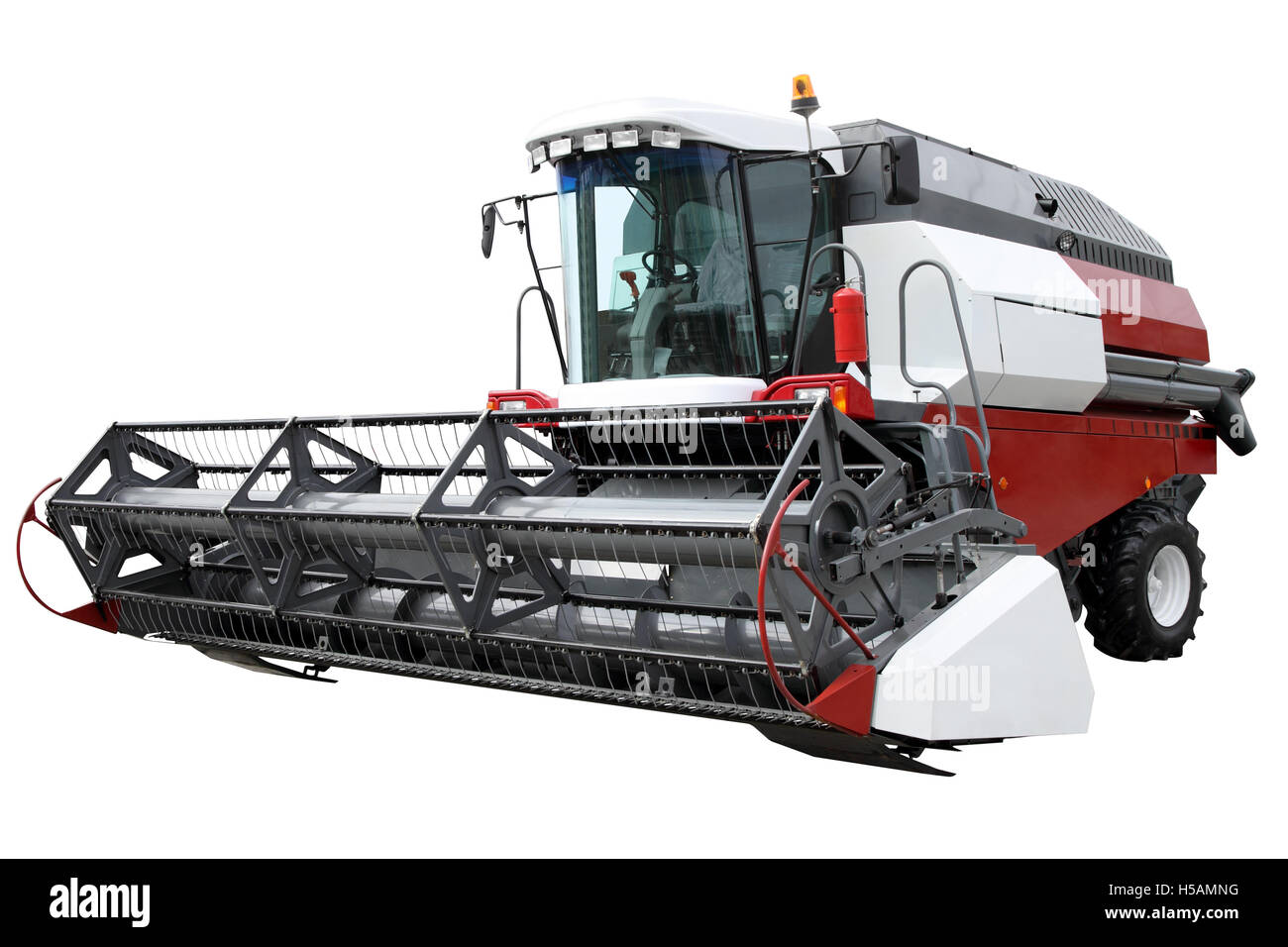 L'ensileuse moderne isolé sur fond blanc Banque D'Images