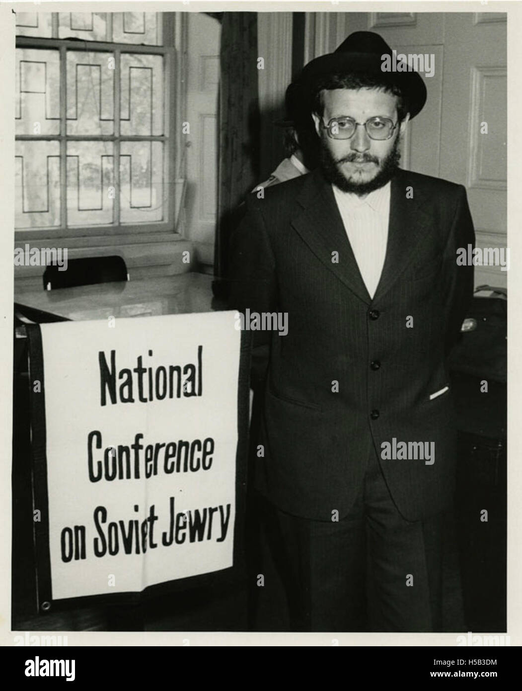 Iosif Mendelevich lors d'une conférence nationale sur les Juifs soviétiques event Banque D'Images