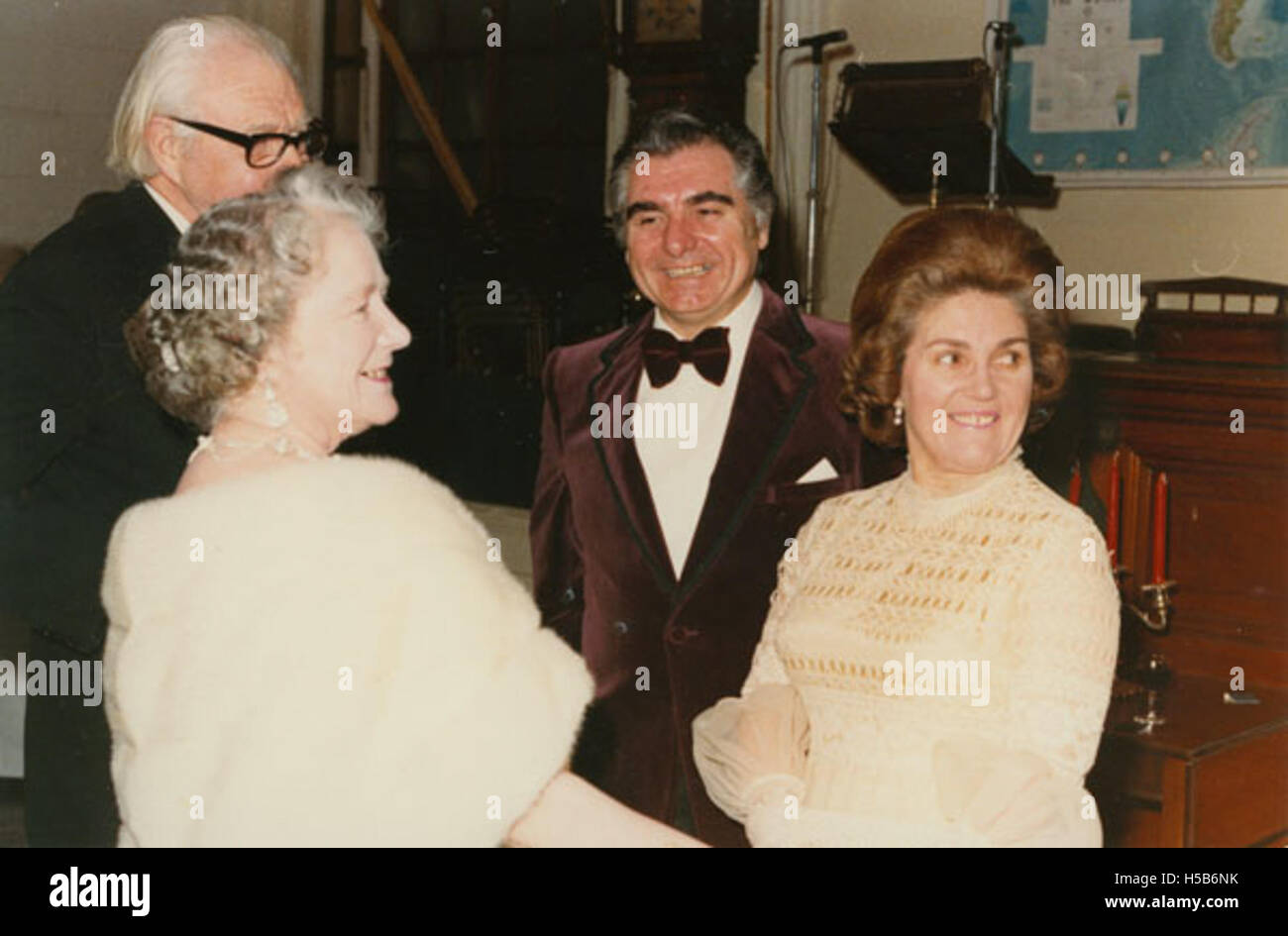Concert de collecte de fonds tenu à la Banqueting House en 1974 pour soutenir l'appel de la bibliothèque, avec des spectacles musicaux. Banque D'Images