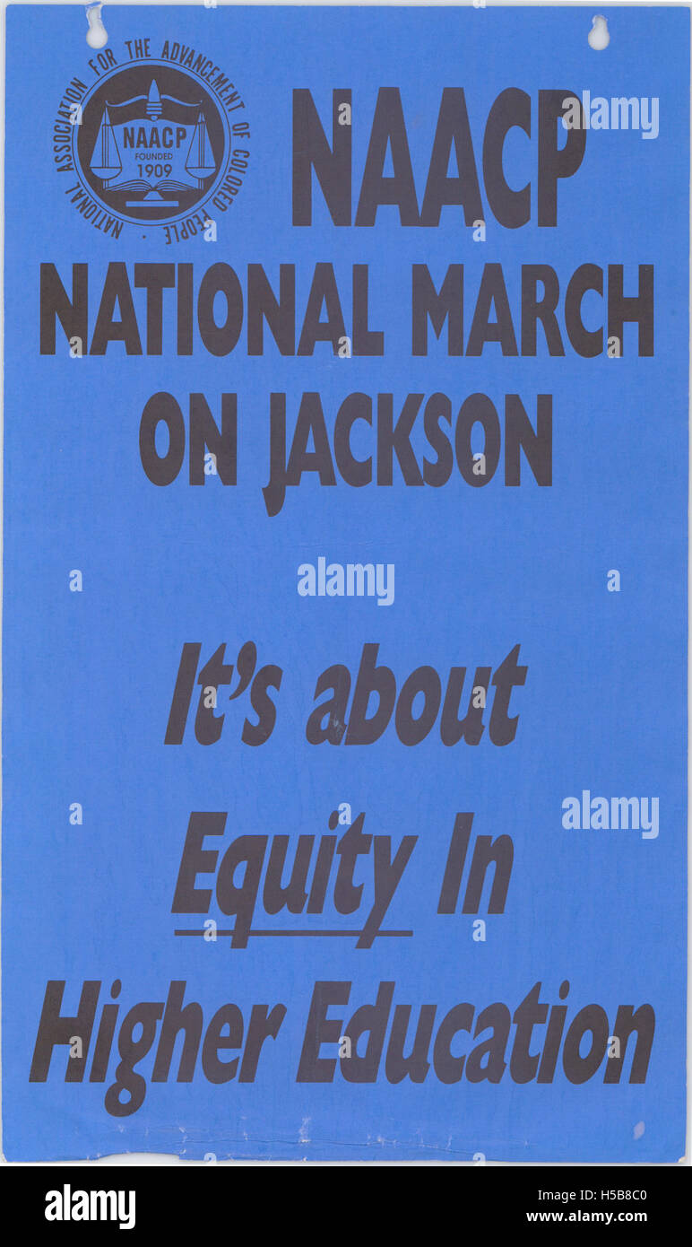 La Marche nationale de la NAACP sur Jackson était une manifestation importante pour les droits civiques qui a eu lieu à Jackson, Mississippi, visant à plaider pour l'égalité raciale et la justice sociale. La marche a mis en lumière les luttes en cours pour les droits civiques afro-américains aux États-Unis au milieu du XXe siècle. Banque D'Images La Marche nationale de la NAACP sur Jackson était une manifestation importante pour les droits civiques qui a eu lieu à Jackson, Mississippi, visant à plaider pour l'égalité raciale et la justice sociale. La marche a mis en lumière les luttes en cours pour les droits civiques afro-américains aux États-Unis au milieu du XXe siècle. Banque D'Images