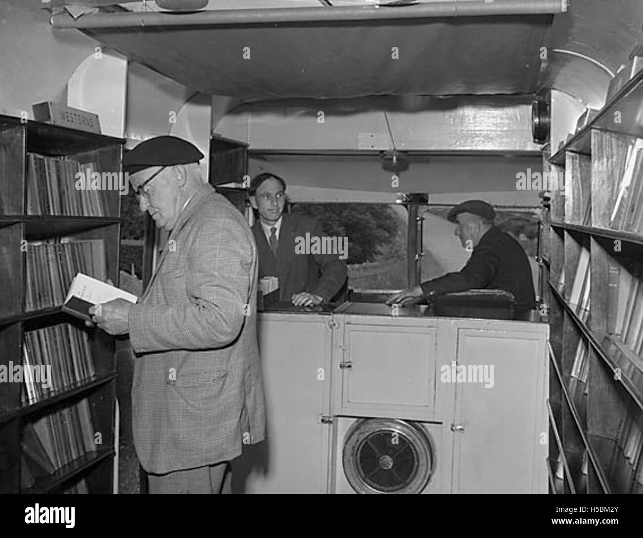 Bibliothèque mobile d'Anglesey - service porte à porte. Banque D'Images