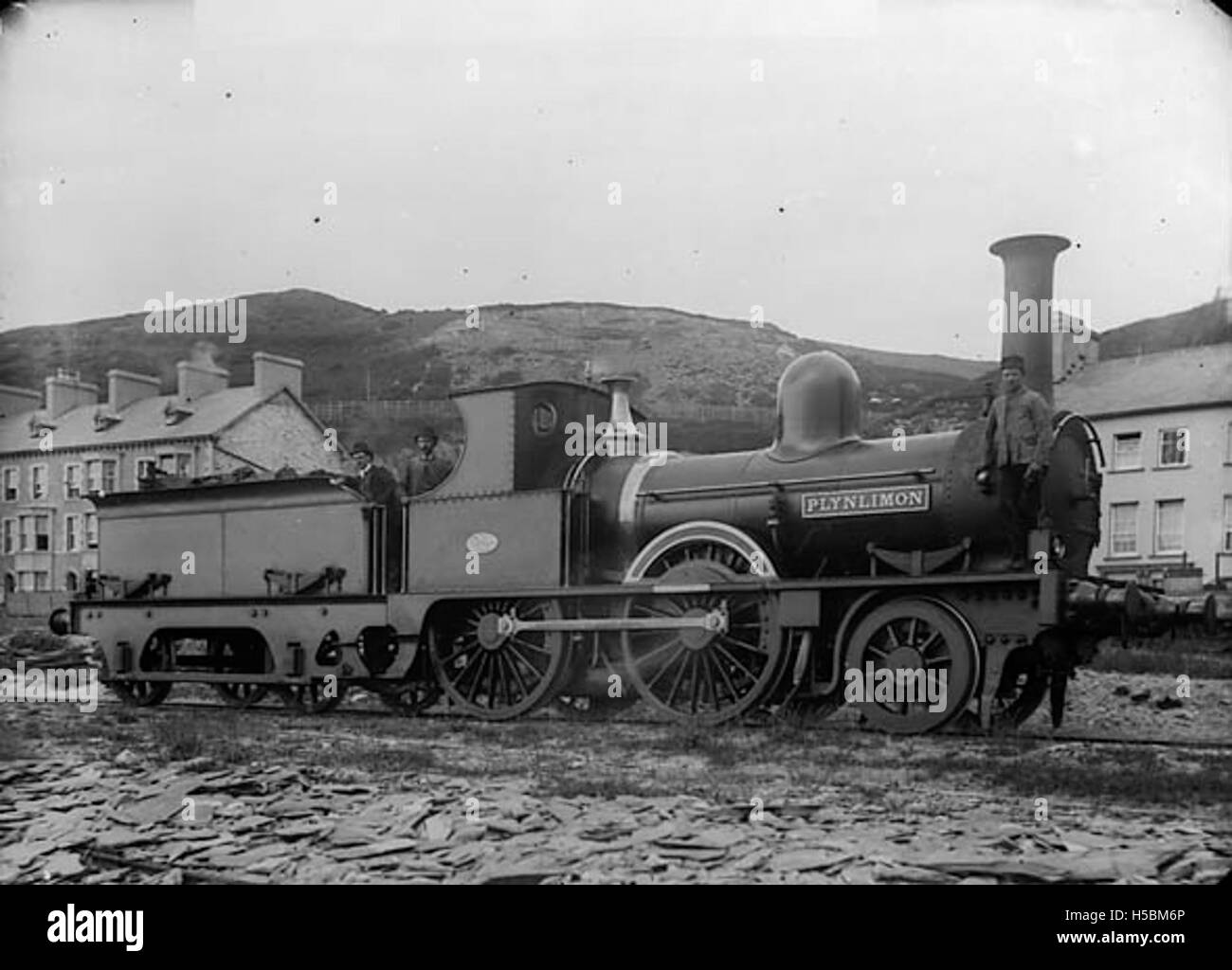 La locomotive Plynlimon était un moteur de train à vapeur utilisé sur le Cambrian Railway au pays de Galles en 1890. Il représente une partie importante de l'histoire ferroviaire industrielle du Royaume-Uni. Banque D'Images
