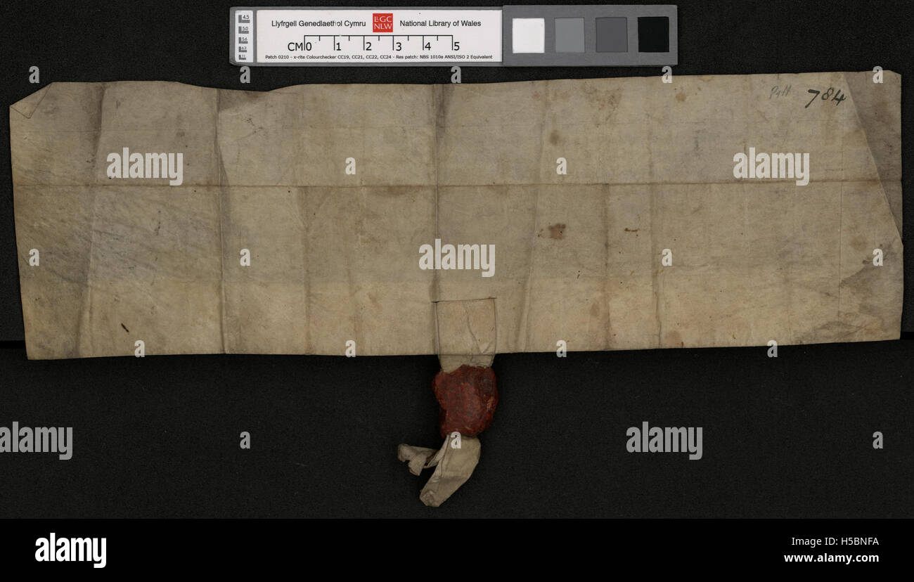 Les actes de NLW Penrice et Margam sont un document historique, peut-être lié à des transactions immobilières ou commerciales, préservant des détails importants de la période. Banque D'Images