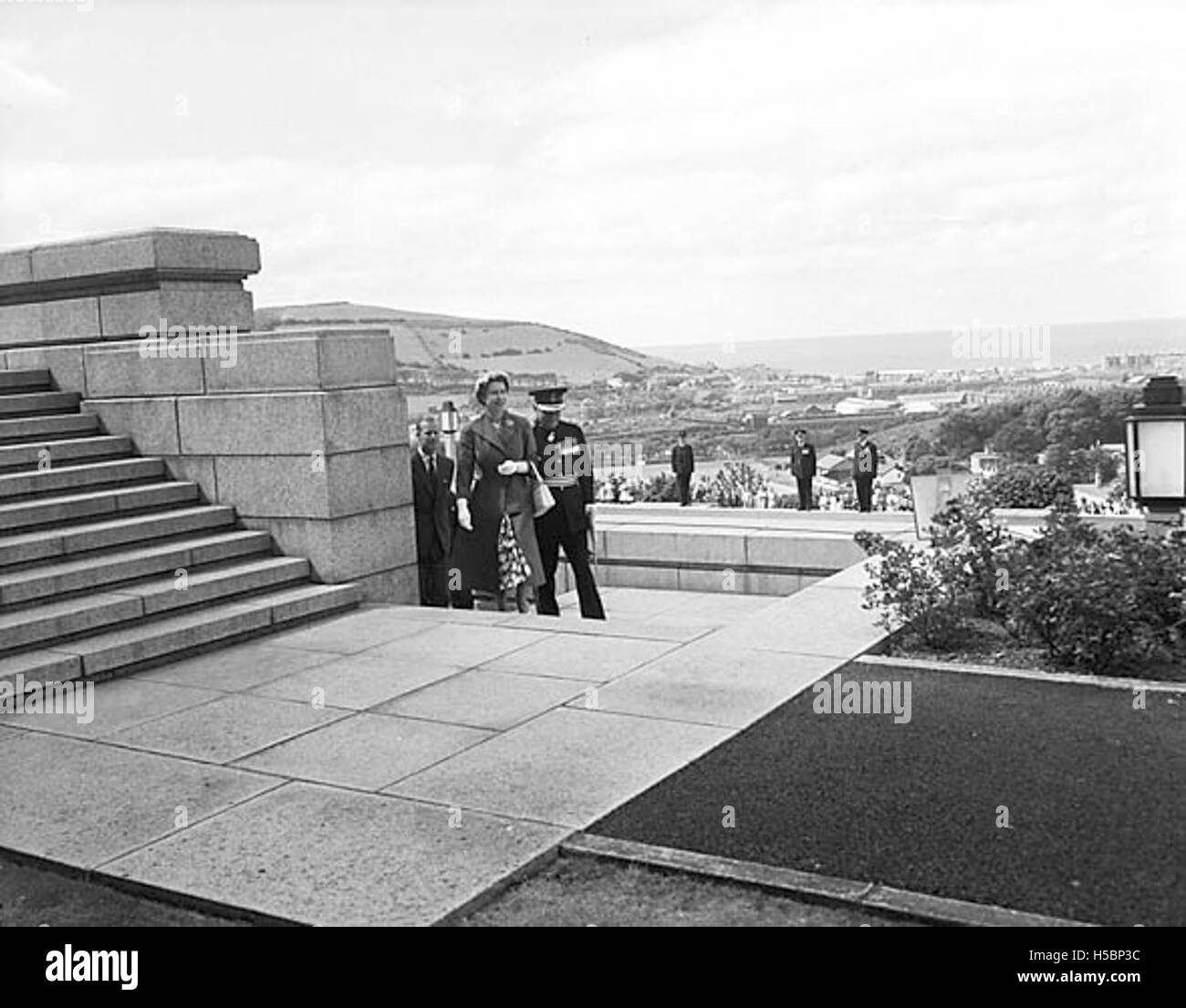 Visite de la reine à Aberystwyth Banque D'Images