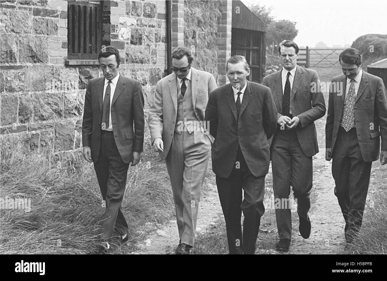 Le prince William de Gloucester visiter Tywyn Banque D'Images